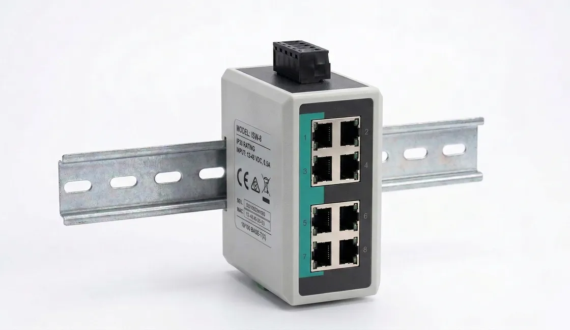 Промышленный 8-портовый Fast Ethernet коммутатор