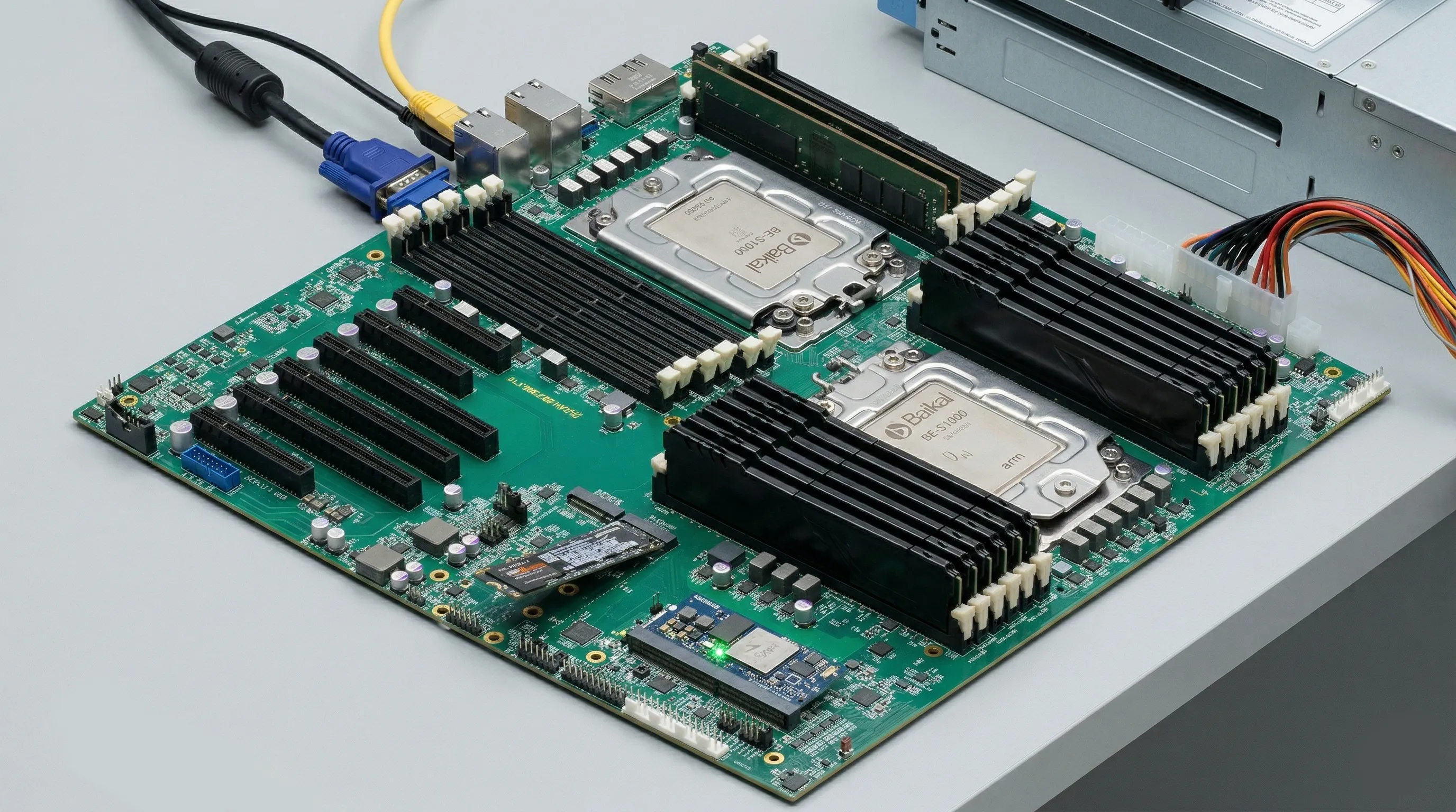 Двухпроцессорная материнская плата на Baikal-S